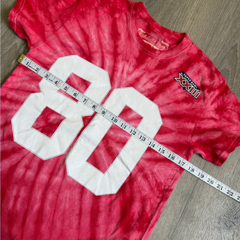 Mitchell & Ness Red Tie-Dye Throwback T-Shirt-Size S - Picture 6 of 6